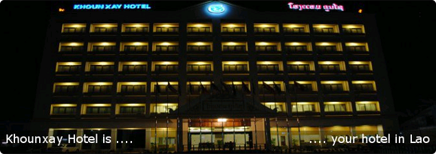 Khounxay Hotel at night